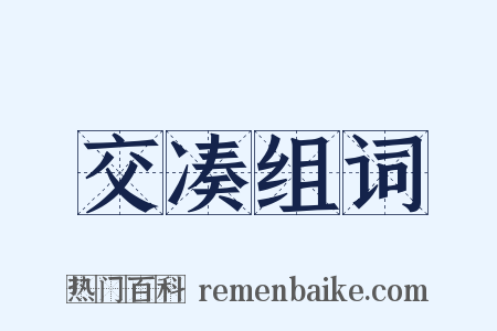 交凑组词是什么意思的图片